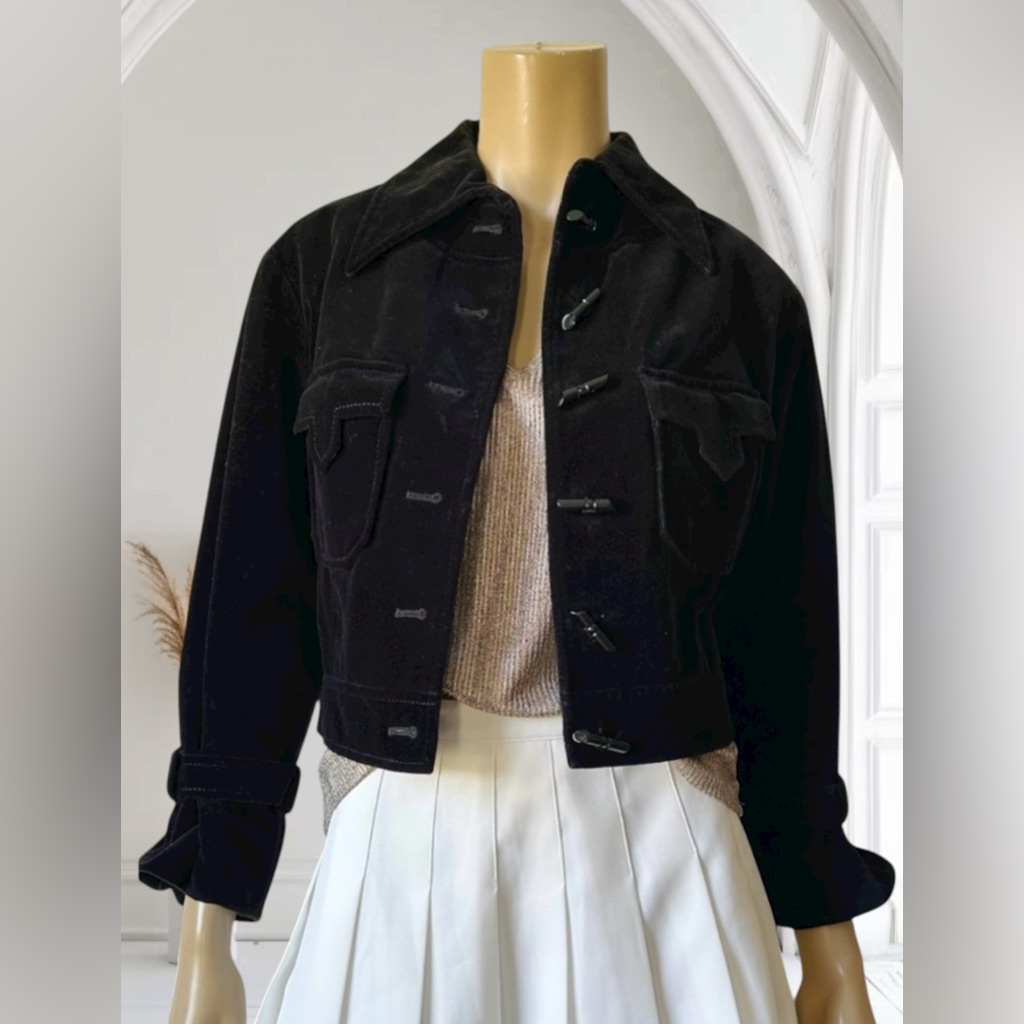 Made In Switzerland Black Velvet Jacket